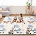 UANLAUO Kids Play Mat for Babies and Toddlers - Baby Play Mats for Floor Crawling Mats for Babies 6-12 Months, Large Waterproof Activity Playmats for Baby Infants, Toddlers, Play & Tummy Time