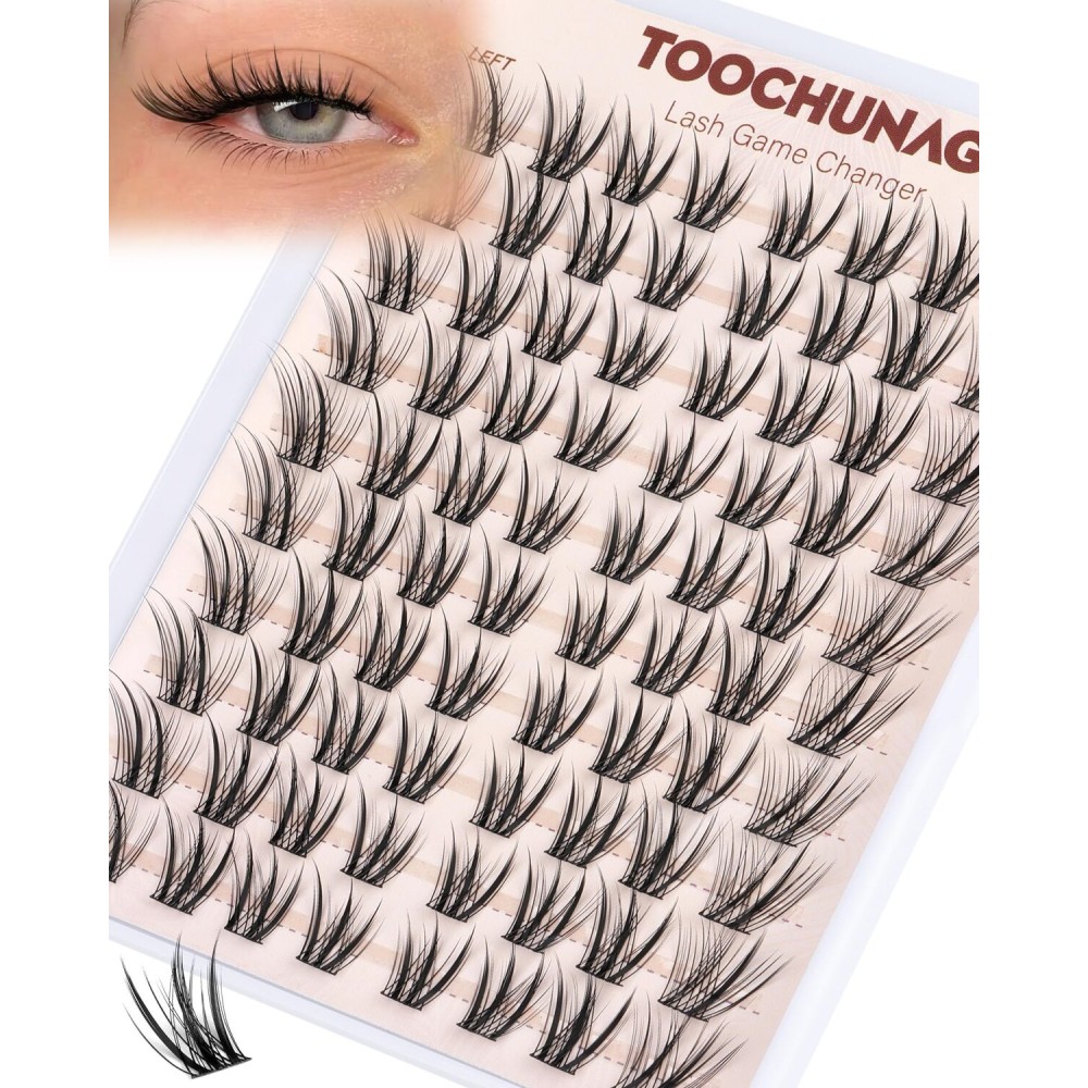 Fairy Lash Clusters Wispy Cluster Eyelash Extensions Left&Right Spiky Eyelash Clusters 10-16MM Individual Lashes Manga Lash Extensions by TOOCHUNAG