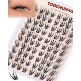 Fairy Lash Clusters Wispy Cluster Eyelash Extensions Left&Right Spiky Eyelash Clusters 10-16MM Individual Lashes Manga Lash Extensions by TOOCHUNAG