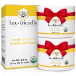 BeeFriendly Organic Face and Eye Cream, USDA Certified Organic Facial Moisturizer, All In One Natural Face, Eye, Neck, Decollete Cream Reduces Wrinkles & Lines, 4 oz - (2 Jars in a box)