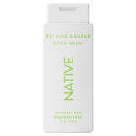 Native Body Wash Contains Naturally Derived Ingredients | For Women & Men, Sulfate, Paraben, & Dye Free Leaving Skin Soft and Hydrating | Key Lime & Sugar 18 oz