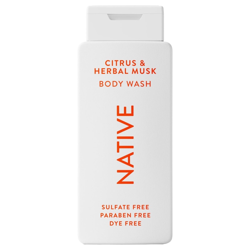 Native Body Wash Contains Naturally Derived Ingredients | For Women & Men, Sulfate, Paraben, & Dye Free Leaving Skin Soft and Hydrated | Citrus & Herbal Musk 18 oz