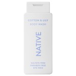 Native Body Wash Contains Naturally Derived Ingredients | For Women & Men, Sulfate, Paraben, & Dye Free Leaving Skin Soft and Hydrating | Cotton & Lily 18 oz