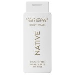 Native Body Wash Contains Naturally Derived Ingredients | For Women & Men, Sulfate, Paraben, & Dye Free Leaving Skin Soft and Hydrating | Sandalwood & Shea Butter 18 oz