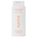 Native Body Wash Contains Naturally Derived Ingredients | For Women & Men, Sulfate, Paraben, & Dye Free Leaving Skin Soft and Hydrating | Sweet Peach & Nectar 18 oz