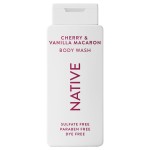 Native Body Wash Contains Naturally Derived Ingredients | For Women & Men, Sulfate, Paraben, & Dye Free Leaving Skin Soft and Hydrating | Cherry & Vanilla Macaron 18 oz
