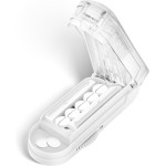 DUBSTAR Pill Cutter Splitter for Small and Tiny Pills, Multiple Cutters for Small or Large Pills, Adjustable Pill Splitter with Centering Device and Blade Guard for Multi Tablets (White)