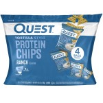 Quest Nutrition Ranch Tortilla Style Protein Chips, 19g Protein, 4g Net Carb, Low Carb, Gluten Free, 1.1 oz (Pack of 4)