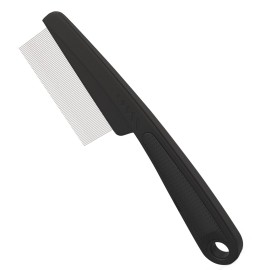 Dandruff Comb Fine Tooth Scalp Detox Comb Lice for Women, Men & Kids Stainless Steel Scalp Detoxing, Sweep & Massage Hair Brush Tool for Hair Care (Black 1PC)