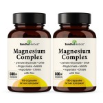 Complete Magnesium Complex 500mg for Women & Men | 240 Capsules | 6 in 1 Mag Supplement with Zinc | Quality Sleep & Muscle Health | Glycinate, Citrate, Malate, Oxide, Aspartate, Lysinate Glycinate