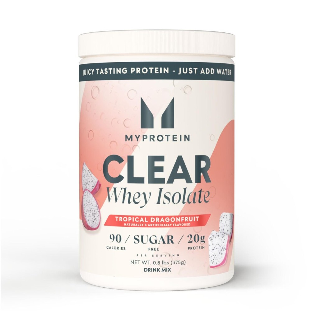 Myprotein Clear Whey Isolate Protein Powder, 15 Servings (0.8lbs) Tropical Dragonfruit, 20g Protein per Serving, Naturally Flavored Drink Mix, Daily Protein Intake for Superior Performance