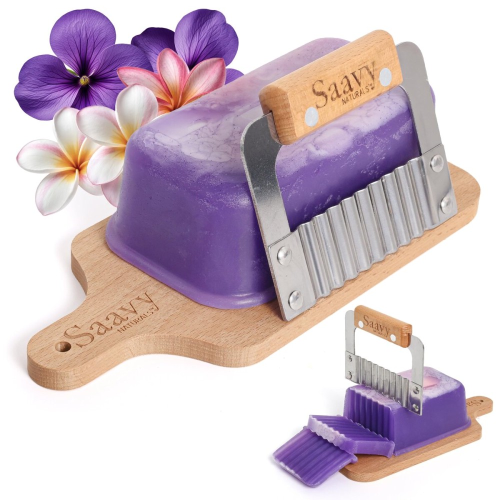 Saavy Naturals Natural Soap Bar Plumeria Violet- Plant-Based Ingredients (1LB)