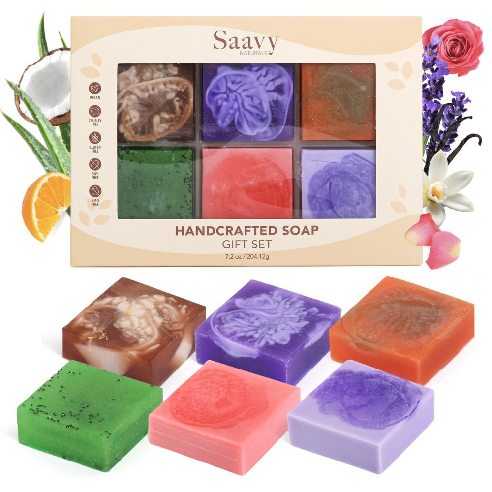 Saavy Naturals Artisan Soap Pack (6 Square Pack)