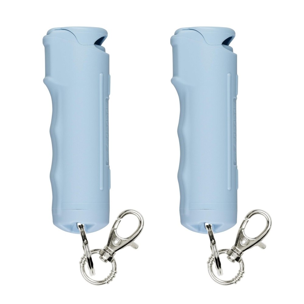 Sabre Fast Flip Top Pepper Spray with Snap-Clip Keychain, Maximum Police Strength OC Spray, 3X Longer Spray Time - Up to 10 Seconds, Finger Grip for Faster Aim, 0.54 fl oz, Secure and Easy to Use