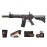 Lancer Tactical Gen 2 Durable Airsoft Gun SD M4 Polymer- Full/Semi-Auto Piactinny Rail AEG Rifle with 0.20g BBS, Charger and Battery (Accents, Red)