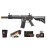 Lancer Tactical Gen 2 Durable Airsoft Gun SD M4 Polymer- Full/Semi-Auto Piactinny Rail AEG Rifle with 0.20g BBS, Charger and Battery (Accents, Gold)