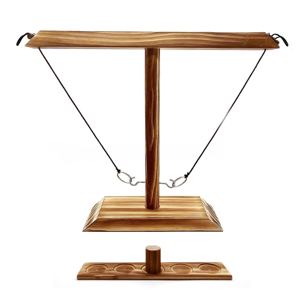 Hook and Ring Game Handmade Wooden Toss Game for Kids and Adults,Yard Games,Toss Game for Bars,Home,Party (Large-x)