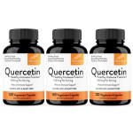 Sandhu\'s Quercetin Vegetarian Capsules Supplements 120 Count (Pack of 3) | 500mg per Capsule Bioflavonoids for Immune Support & Respiratory Health Seasonal Allergy Support | Quercitin for Men & Women